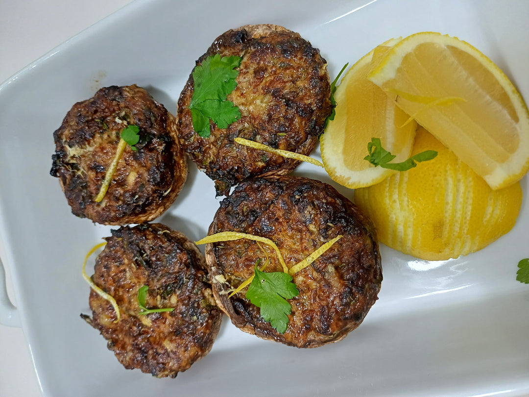 Cheese and Chilli Stuffed Mushrooms