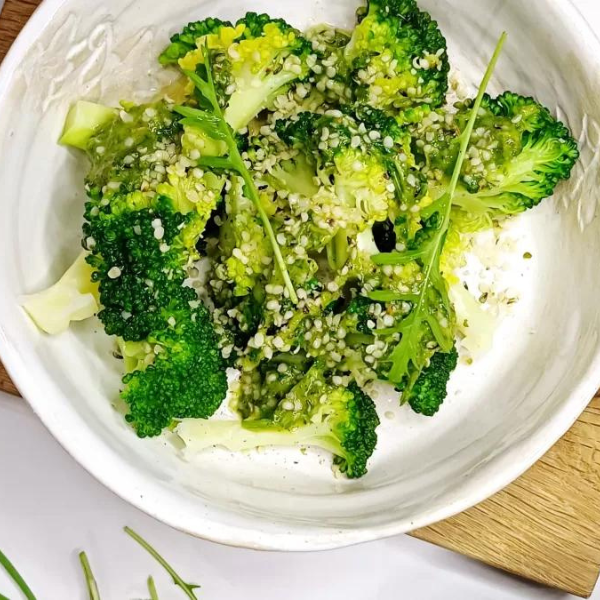 Broccoli and Hemp Hearts with Chimichurri