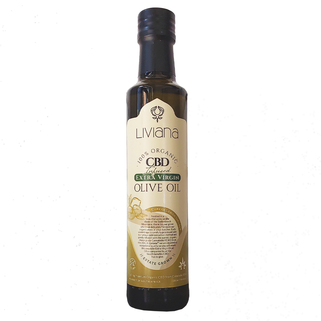 CBD-Infused Eureka Lemon Extra Virgin Olive Oil (250 ml)